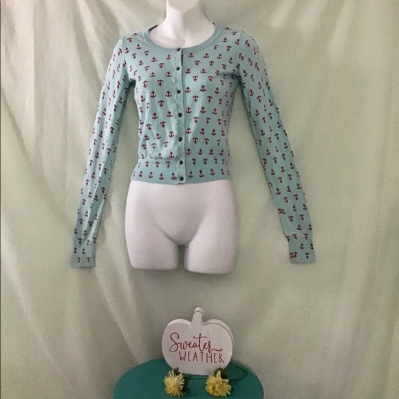 Cardigan lightweight soft anchor print - Picture 8 of 16